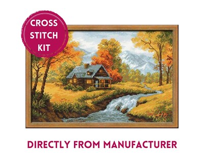 RIOLIS gezähltes Kreuzstich-Set 1079 Herbstansicht - wunderschöne Herbstlands...