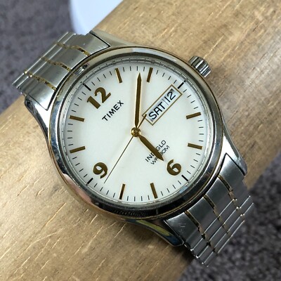 Timex Indiglo Men CR2016 Dress/Formal Day/Date Expansion 35mm Quartz Watch 7''
