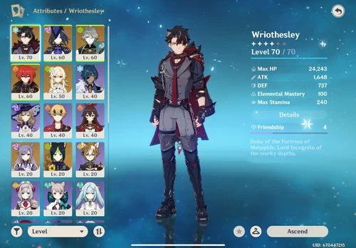 genshin impact account- adventure rank 52!