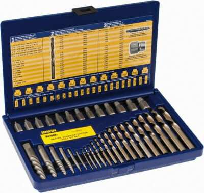 メナード専用セット Irwin 11135ZR 35 Piece Screw Extractor & Drill Bit Set | eBay