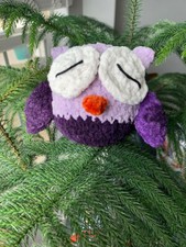 Purple owl Crochet Plush or Amigurumi