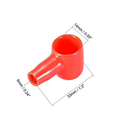20pcs Battery Terminal Insulating Rubber Protector Covers 14mm x 6mm Red Black - Picture 4 of 10