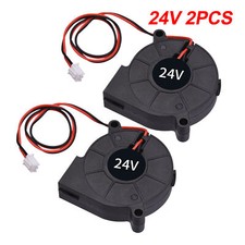 2PCS 24V Cooling Fan 50x50x15mm Brushless Blower Fan 2-Pin Connect Fr 3D X1X0