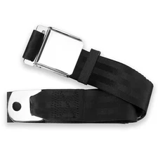 RetroBelt Black Aviation Lap Seat Belt 60" No Hardware Seatbelt Safety Classic