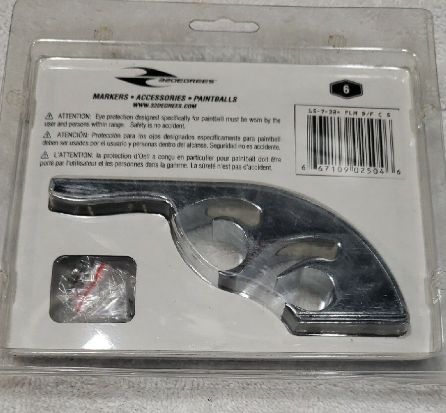 32 Degrees Silver Flame Paintball Gun Tank Grip Drop Forward & Screws Free Ship eBay