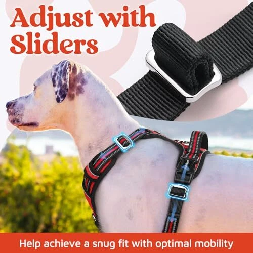 Dog Harness for Large Dogs, No Pull Dog Vest Harness X-Large Red