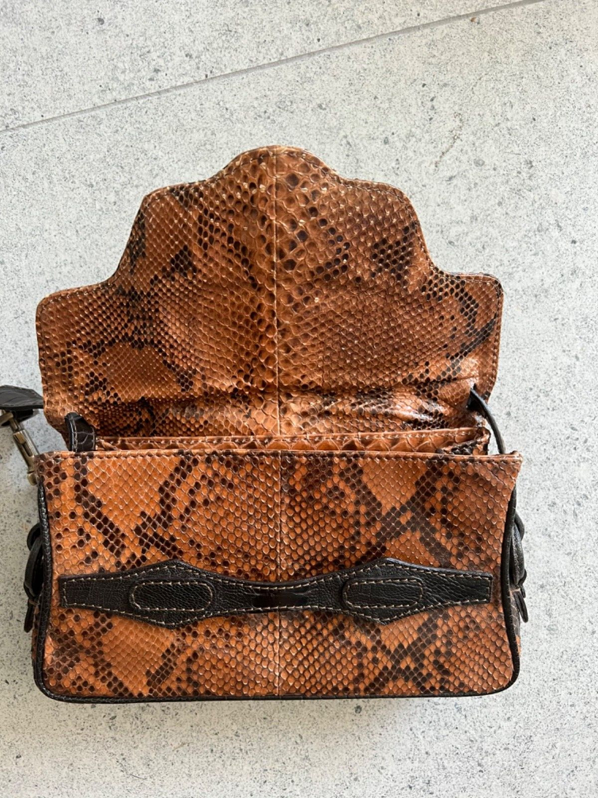 VALENTINO PYTHON SNAKE SKIN HANDLE BAG - image 9