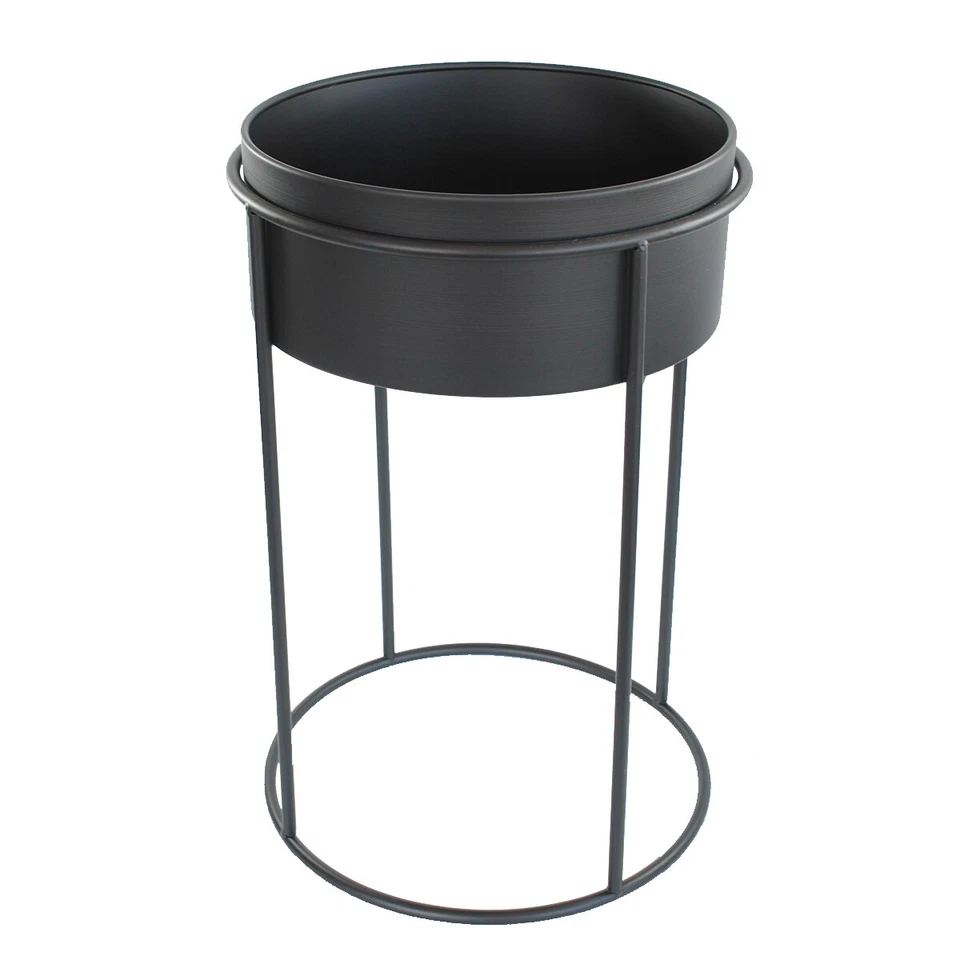 Blumenständer Metall 2er Set schwarz 32/42 cm Pflanztopf Blumenständer hoch - Bild 3 von 4