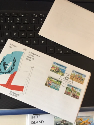 GB Guernsey Stamps: "International Year Disabled People" - First Day Cover 1981