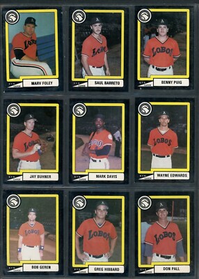 VTG PUERTO RICO BASEBALL CARD LOT OF 22 / LOBOS ARECIBO 1989 SEASON