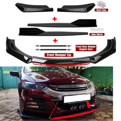For Honda Insight Front Rear Bumper Lip Spoiler Splitter Side Skirt Strut Rods