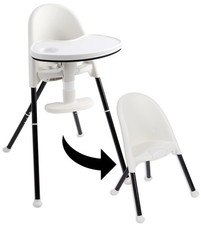 Primo Cozy Tot Deluxe Folding High Chair Black White Travel