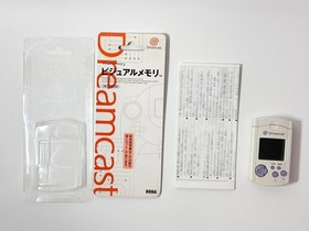 SEGA Dreamcast Visual Memory Unit VMU White 1998 Japan Rare w/ Instructions Test