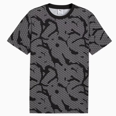 Puma Herren T-Shirt Ess + Logo Lab AOP Tee 684668 (Schwarz)