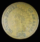 1876 Indian Head Penny - Semi-Key Date - Clear Date & Full Rim - FREE SHIPPING!!