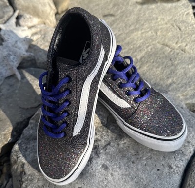 Vans Old Skool Sneaker Sparkly Glitter Glitzer Schnürschuhe Turnschuhe Rainbow