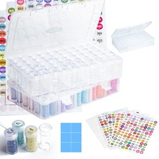 Diamond Art Storage: 1 Pack 120 Jars with Labels Organizers by FOREVER YO...