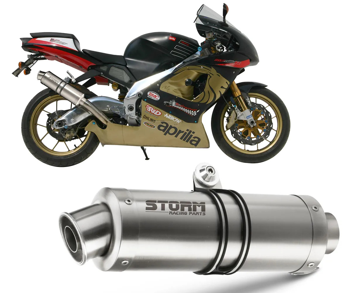 Exhaust Storm by Mivv Muffler Gp Steel for Aprilia Rsv 1000 1998 > 2003