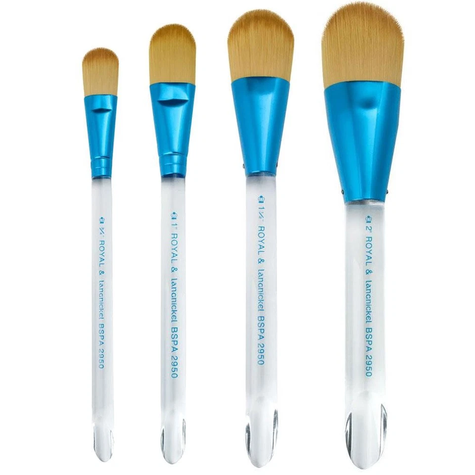 Royal & Langnickel BSPA-2950 Taklon Oval Brushes for Painting