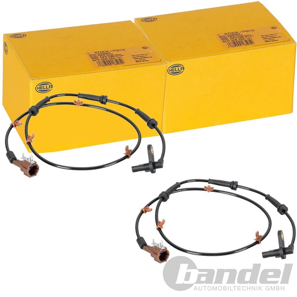 2X Hella ABS-SENSOREN Hinten Passend FÜR Nissan Qashqai Links+Rechts | 6PU 012-image