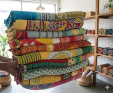 Wholesale Mix Lot Of Indian Tribal Kantha Quilts Vintage Cotton Bed Cover Throw