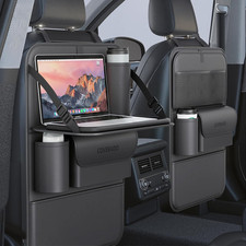 Coverado Car Backseat Organizer 2 Packs with Tablet Tray, Nappa Leather Organiz