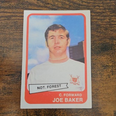 a & bc football card yellow back 1968 Joe Baker variant card 71 VGC Nottingham 