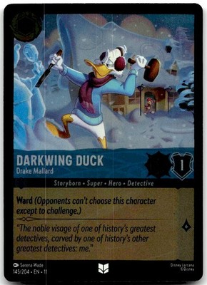 Lorcana Darkwing Duck - Drake Mallard Winterspell 11 #145/204 Uncommon Foil NM