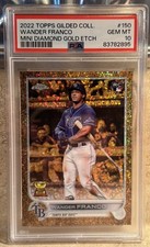 2022 Topps Gilded Coll. Wander Franco Mini Diamond Gold Etch /50 PSA 10 