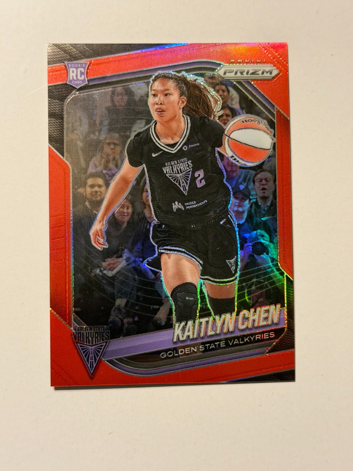 Kaitlyn Chen 2025 Panini Prizm WNBA #100 True Red /299 (RC)