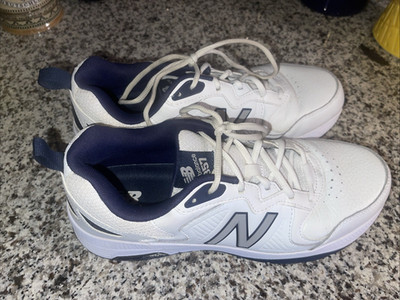 New Balance Sz 11 EE Mens 857 V3 Casual Comfort Cross Trainer White Navy Blue!