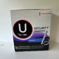U by Kotex Security Tampons, Regular Unscented, 16ct. - One Box