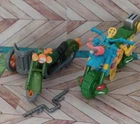Lot of 2 Vintage TMNT Vehicles 1992 Muta Bike & 1989 Sewer Cycle Playmates