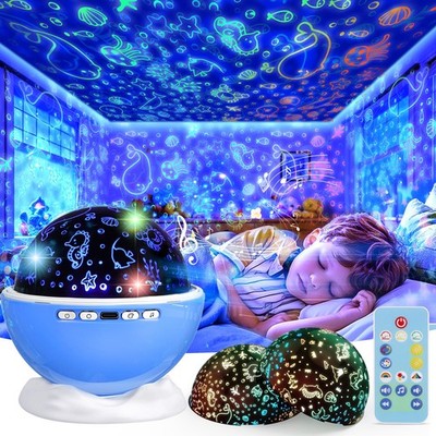 Night Light Projector Kids 54 Color 360 Rotation Rechargeable Lamp Boys Girls