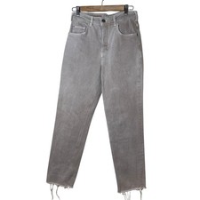 Pilcro Women Jeans Taupe 28 The Vintage Straight High Rise Raw Hem OB1406369