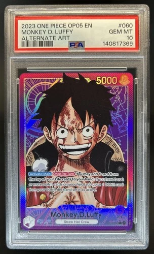 2023 One Piece New Era Monkey.D.Luffy Leader Alt Art #OP05-060 PSA 10 GEM MINT