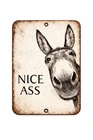 Nice Ass Donkey Funny Bathroom Sign Vintage Metal Tin Sign 8x12 Rustic Decor