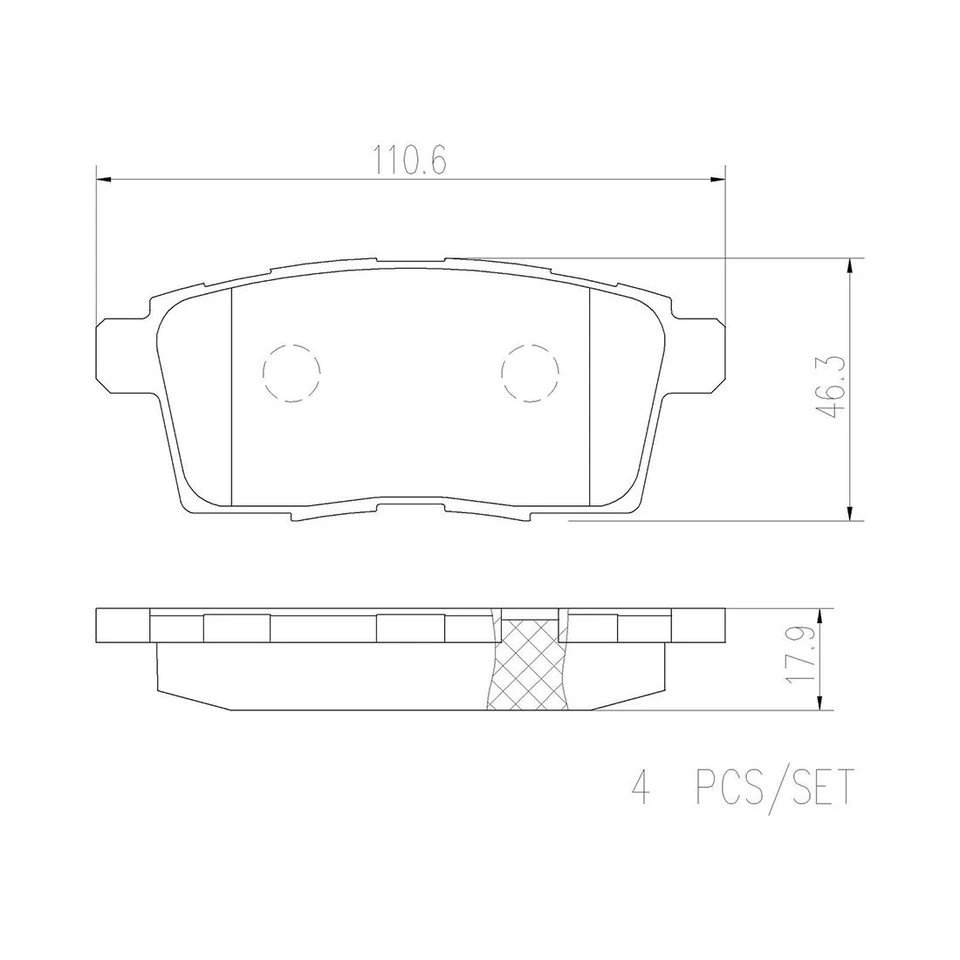 Juego de pastillas de freno trasero Brembo de cerámica para Ford Edge Lincoln MKX Mazda CX-7 CX-9 Foto 3 de 3