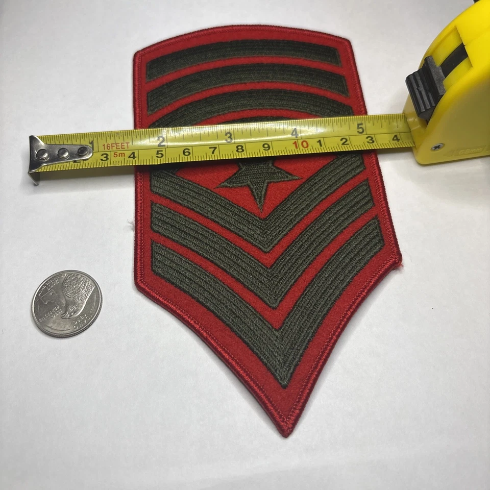 Iron Sew On Patch - Sergeant Major Service Alpha Chevron US Marines JJ - Image 2 of 3