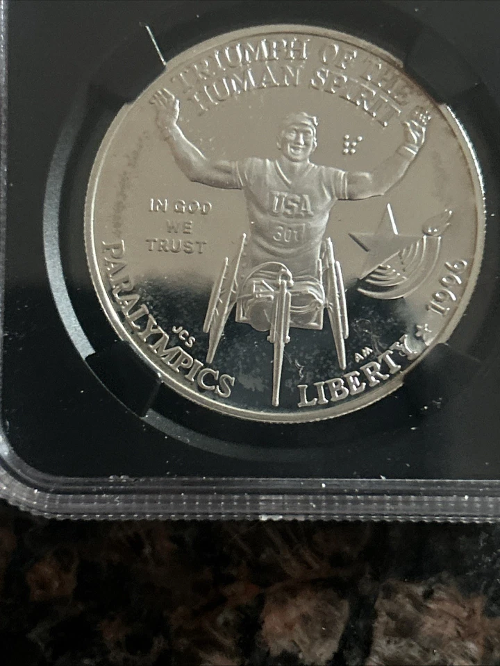 1996-P Gem Proof Paralympics Silver Don’t Tread On Me NGC Certified 1oz silver - Image 4 of 4