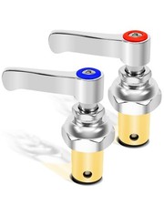 WMJNH Handle Stem Assembly Fits for T S Brass Faucets Replace Blue,Red