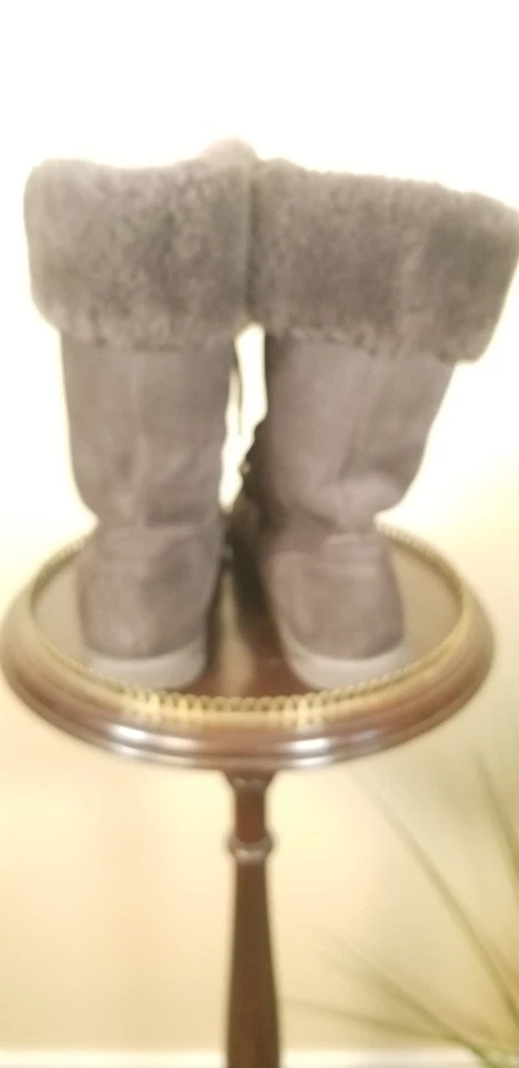 Botas femininas EMU Australia Grace Mid camurça marrom com cadarço tamanho 6 inverno - Imagem 4 de 4