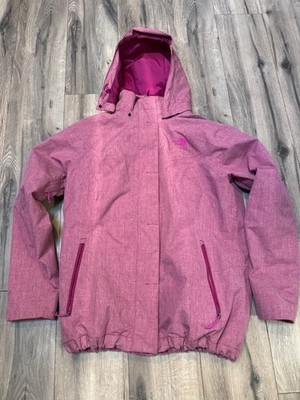 The North Face Womens HyVent Waterproof Jacket XL Pink Hooded Lightweight Shell