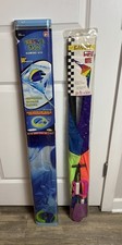 Lot Go Fly A Kite Rainbow Stunt Kite & Jakks Pacific Tropical Fish Diamond Kite