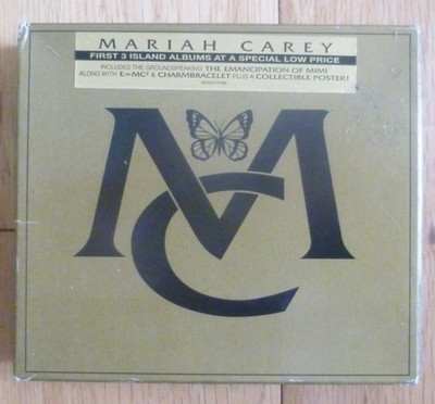 MARIAH CAREY - MC FIRST THREE ISLAND ALBUMS BOX SET & POSTER - VERY RARE - USED