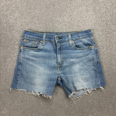 Levis Denim Shorts Womens W28 Blue Jorts Mom Red Tab Y2K Medium Wash USA Lady*