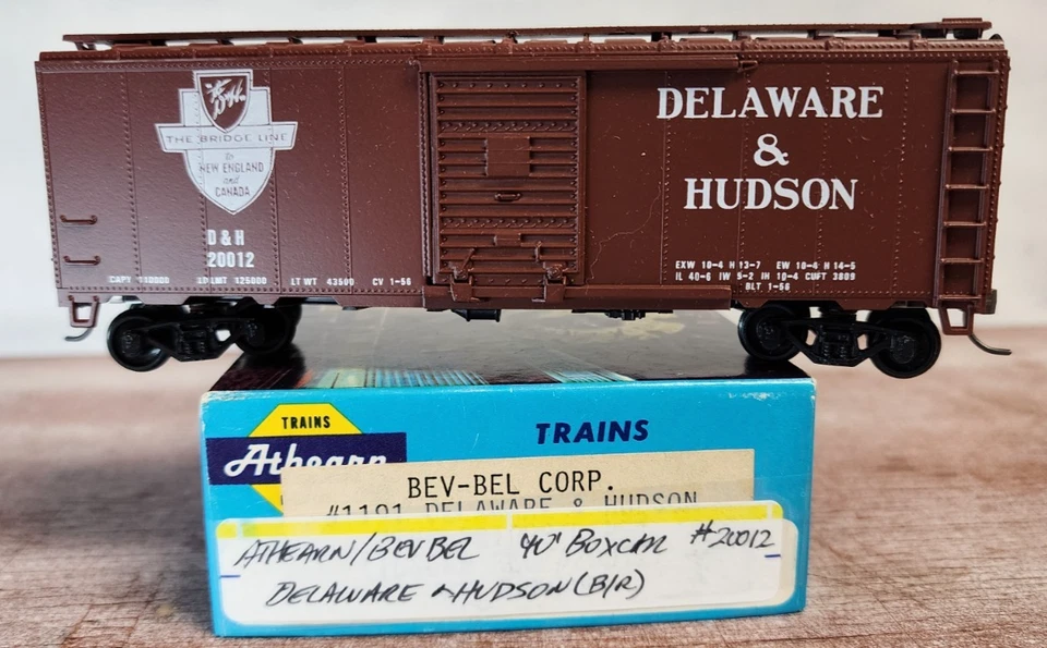 Delaware & Hudson RR 40' SD boxcar 20012 Bev Bel 1101 Owner Built w/ Kadee HO - Image 2 of 4