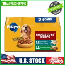 Pedigree Choice Cuts In Gravy Adult Wet Dog Food Chicken & Rice, 24 ct Pk