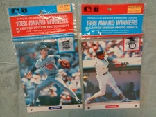 BASEBALL - 1988 CMC MLB AWARD WINNERS / AL & NL 8 x 10 PHOTOS (2) SEALED PACKS