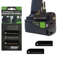 StealthMounts Black Magnetic Bit Holders for Festool 18v/36v Powertools (2 pack)